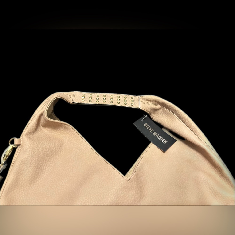 Steve Madden Bcomfyy Womens Leather Studded Hobo Handbag- NWT - Picture 5 of 10